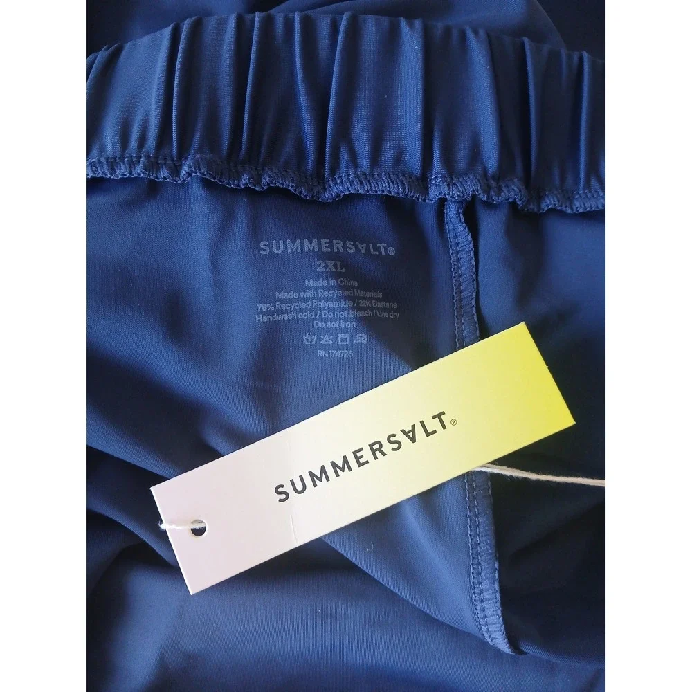 NEW summersalt runched swim skirt size XXL blue pool resort vacation cruise